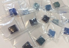 handmade encaustic paints BLUE 3ml samples set of 14 separate colors
