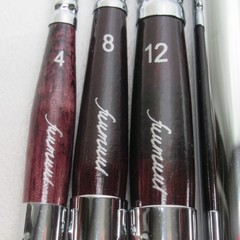 Fuumuui Watercolour Brush Set of 3 Sable #4 #8 #12 Retractable Case Round Travel