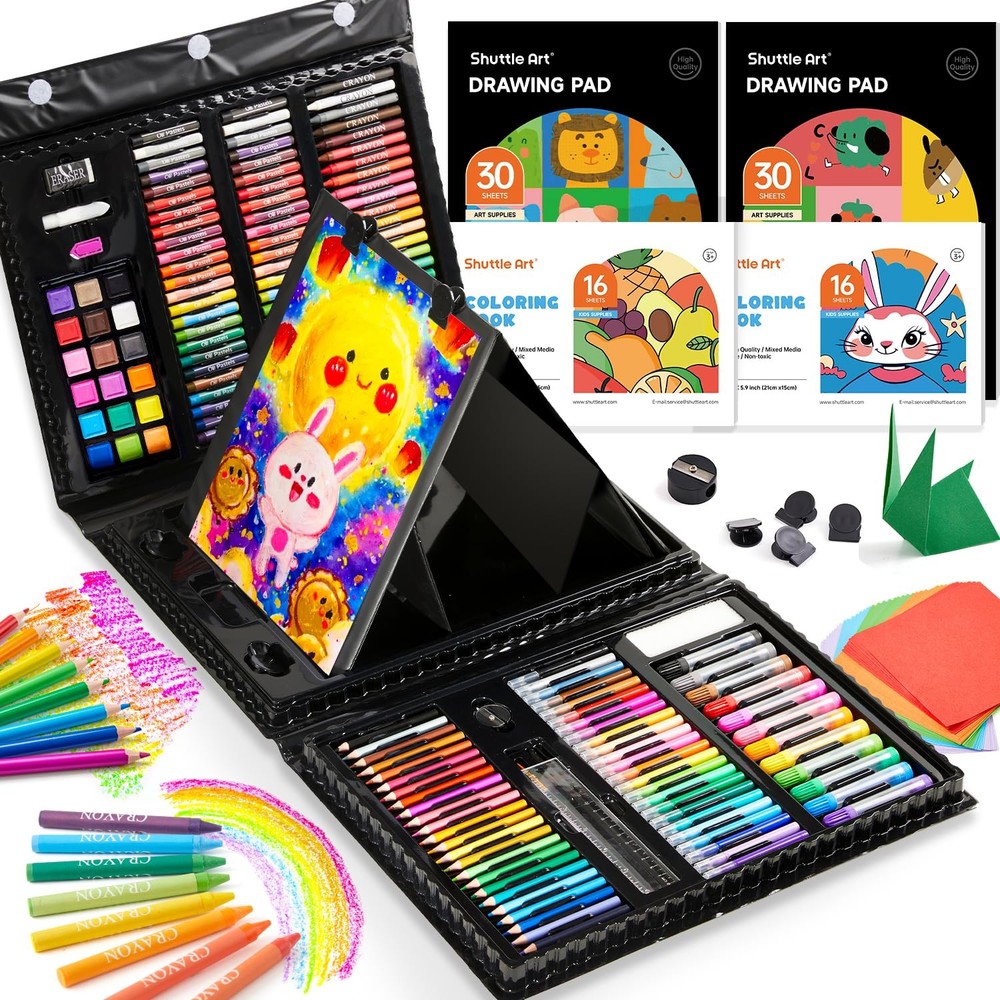 335 Piece Art Set, Multi-Media Art Supplies, Gift Art Kit with Trifold Easel,…