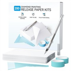 200-Piece Double-Sided Non-Stick Release Paper 10 cm x 15 cm, white