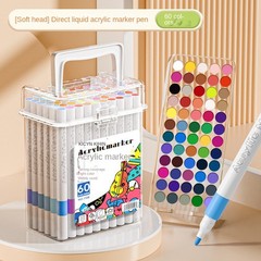 Markers Paper-friendly No Peeling Water-based 80/24 Colors Fine Tips Coloring Ma