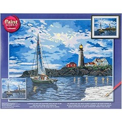Dimensions Twilight Lighthouse Paint by Numbers for Adults, 20” W x 16” L