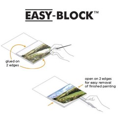 Fluid Artist Watercolor Paper Block, 9 x 9 x 12, 140 lb (300 GSM) Hot Press
