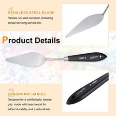 Painting Palette Knife 9.84″ Stainless Steel Blade Beech Wood Handle