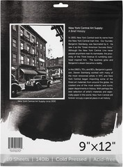 New York Central Watercolor Paper – 9×12 100% Cotton 10 Sheets 140 Lb
