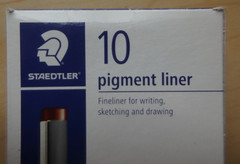 STAEDTLER 1.0 mm Pigment Liner Fineliner 2 Packs of 10 brown & 10 green each NEW