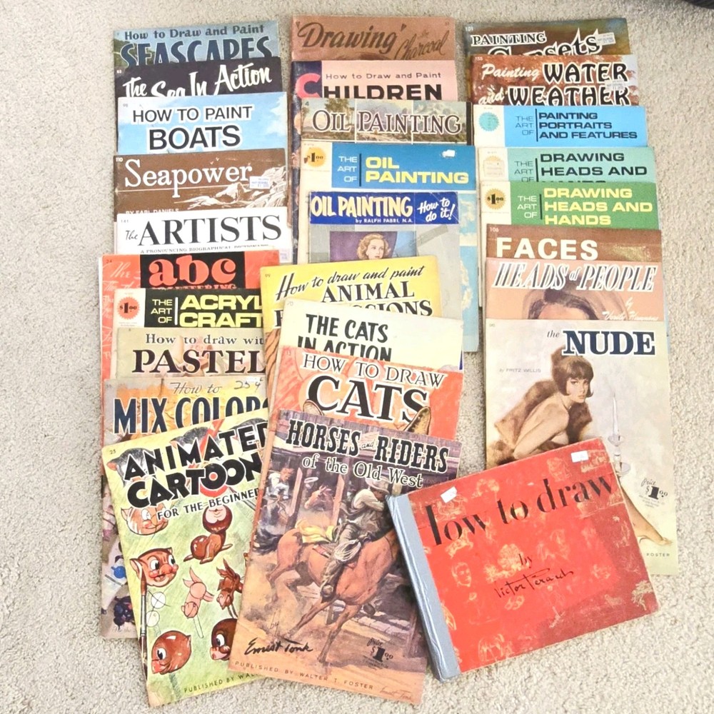 Lot 28 Walter Foster Grumbacher Library How To Paint Oil Draw Instruction Books