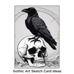 50 Gothic Sketch Cards – Blank Trading Cards – 2.5x 3.5 – 32pt – For Gothic Art