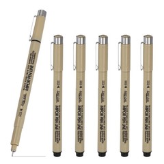 Fineliner Pens 6 Pcs 003 0.15mm Fineliner Marker Black Waterproof Ink Pens