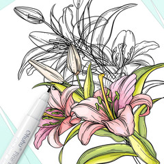 Fineliner Pens Micro Drawing Pens: 8-Size Tips (Ultra-Fine, Fine & Brush) Waterp