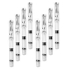 8pcs Fountain Ink Brush Pen Refillable Piston Filling Fountain With Flexible Tip