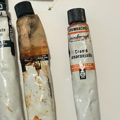 READ Vtg AS IS Grumbacher Oil Paint Lot Of 11 Various Colors Used Condition
