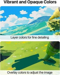 JusArt 48 Colors Acrylic Paint Markers with Canvas Bag, Water-Based No-Bleed Pai
