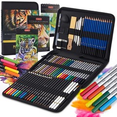 80 Drawing Sketching Kit Set – Pro Art Supplies with Sketchbook & Watercolor …