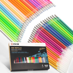 160 Colors Gel Pen Ink Refills, Glitter Neon Gel Ink Pens Refills Replace Cartri