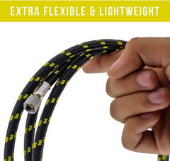 Premium 10 Foot Nylon Braided Airbrush Hose with Standard 1/8″ Size Fittings on