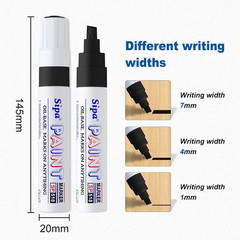 Jumbo Black Paint Markers Pens, 2 Pack Oil Based Chisel Tip Permanent Paint Pens