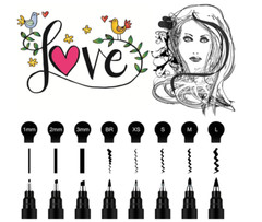 Calligraphy Pens Set, 8 Size Brush Markers for Hand Lettering and Writing