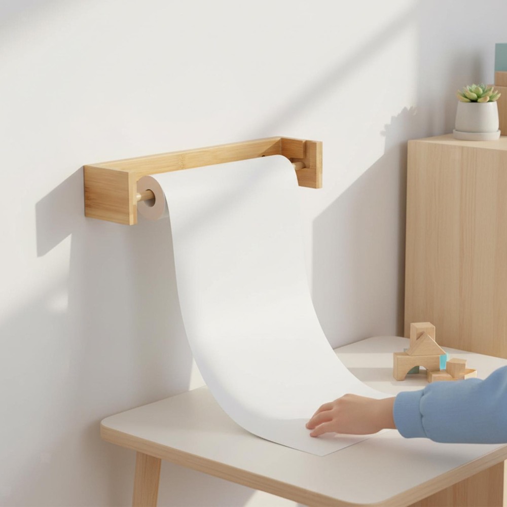 Wall Mount Krafts Paper Roll Holder Paper Dispenser Workspaces Versatile