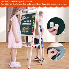 Ragstone Kids Easel Child Easel with Paper roll Double Sized Blackboard Chalk…