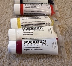 Golden Acrylic Heavy Body Paint, Mixed Sample 1 oz Set Of 8 Lot