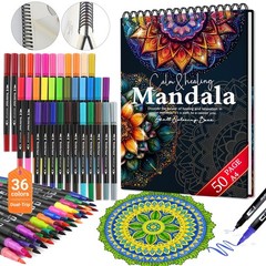 Mandala Coloring Book for Women Relaxation, 50 Patterns Spiral Bound Mindfuln…
