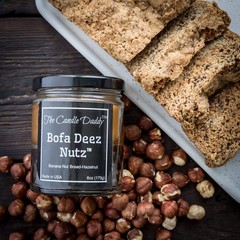 Bofa Deez Nutz- Funny- Banana Nut Bread n Hazelnut Vanilla- 6 Oz, Orange