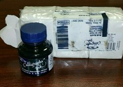 Winsor & Newton 1111034 Calligraphy Ink Bottle 30ml Blue Black – Lot of 3