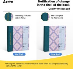 Arrtx Watercolor Journal, 140 LB, 300 GSM, 100% Cotton Paper Hot Press 24 Sheets