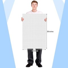 25 Sheet Graph Paper Pad 24″ X 36″ Large Graph Paper 1″ and 1/4″ Ruled Grid Pape