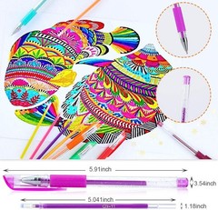 TANMIT Glitter Gel Pens, 160 Pack Pen with 160 Piece Set, Multicolor