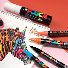 16Pcs Japan POSCA Markers Set Acrylic Graffiti Drawing Permanent Waterproof Chi