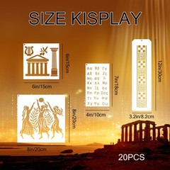 Greece Knight Stencils for Painting – 20 Pcs Greca Geometric Patterns Stencil…