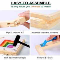 12 Pcs Needlepoint Stretcher Bars 8 12 16 Inch Natural Wood Frame Set