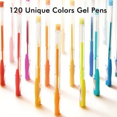Shuttle Art 120 Unique Colors (No Duplicates) Gel 1 Count (Pack of 120), grey
