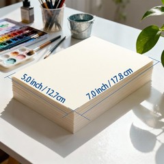 100 PCS 5×7 Inch Watercolor Paper 105LB/230GSM Cold Press Heavyweight
