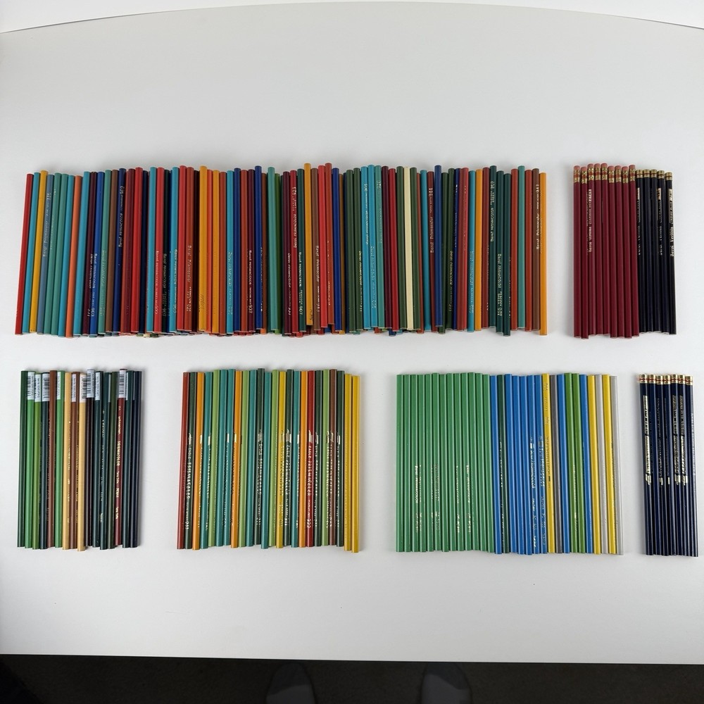 Lot of 218 Prismacolor & Verithin Color Pencils Berol Eagle Sanford UNSHARPENED