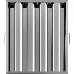 Pack of 6 Hood Filters 19.5W x 24.5H Inch, 430 Stainless Steel 4 Grooves Com…