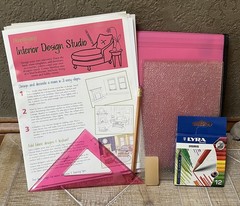 Art Set w/ Interior Design Kit, Pencil Sharpener, and Drawing Kit + Book