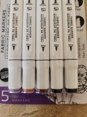 5 Dark Colors Fabric Markers Permanent Paint Pens With Dual Tips Clothing Shoes