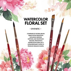 Princeton Artist Brush Co. Watercolor Floral Set – 5pc 5 Piece, Assorted
