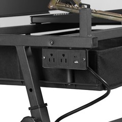 Large Work Surface Drafting Table Art Desk In Robust Steel And Wood Finish