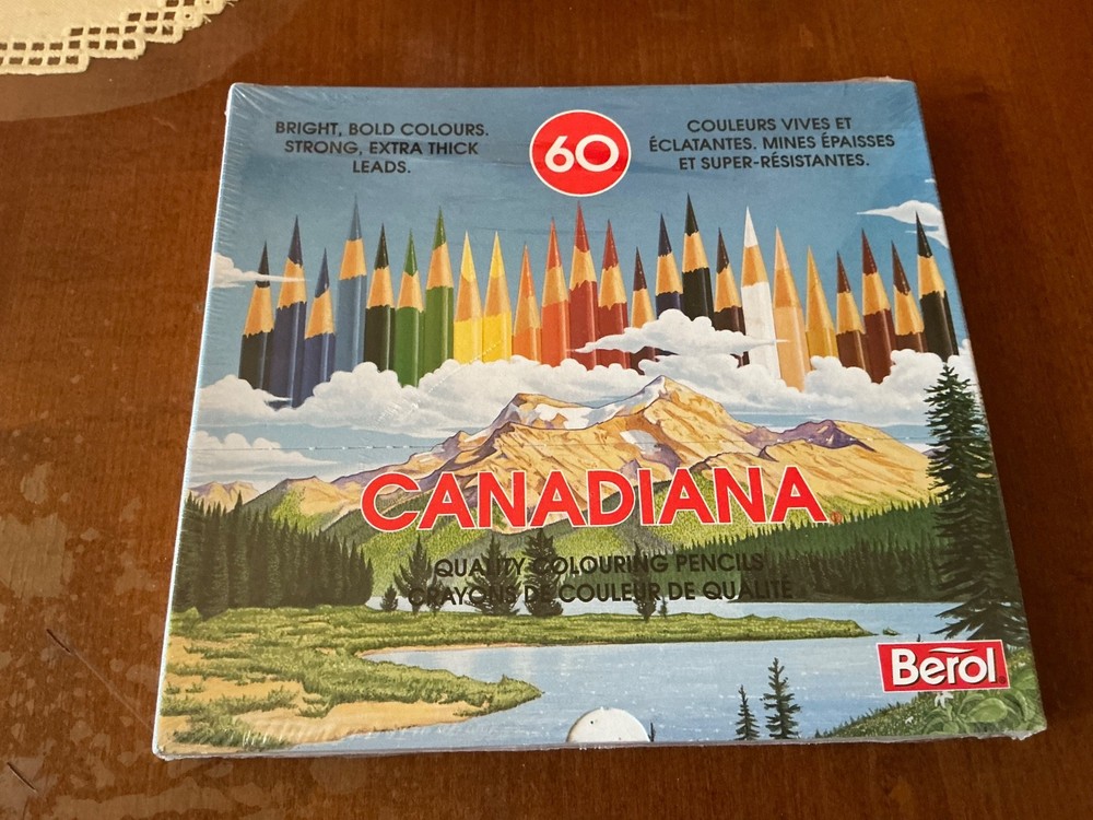 BEROL Canadiana Colored 60 Pencils SEALED – New Old Stock – 1993 – made in USA