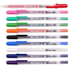 Gelly Roll Blister Card Gel Ink Pen 10-piece Set Sakura Pens Fine Point 0.6mm