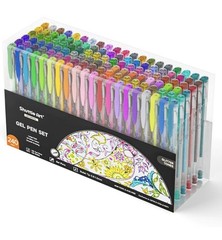 Glitter Gel Pens Set – 240 Pack with 120 Non-Toxic Colors for Doodling & Drawing