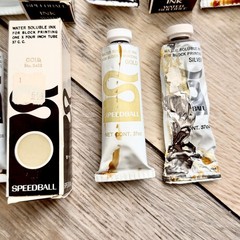 Vintage Speedball 37cc Water Soluble Block Print Ink Lot Of 15 Tubes