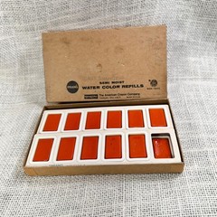 Prang Semi Moist Water Color Refills Red Orange Dixon 23 Pans USA Made