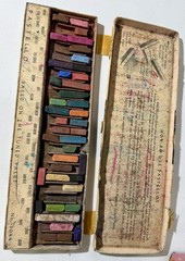Vintage Raye’s Prang Pastello Chalk Crayons Square Shape Color Classics Lot of 3