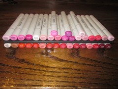 35- LOT~COPIC SKETCH MARKERS ~R & RV SERIES~JAPAN~REDS!!