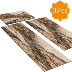 Three-piece kitchen rug set, non-slip and washable, abstract pattern